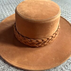 Stylish ASN Tan Wide-Brim Hat